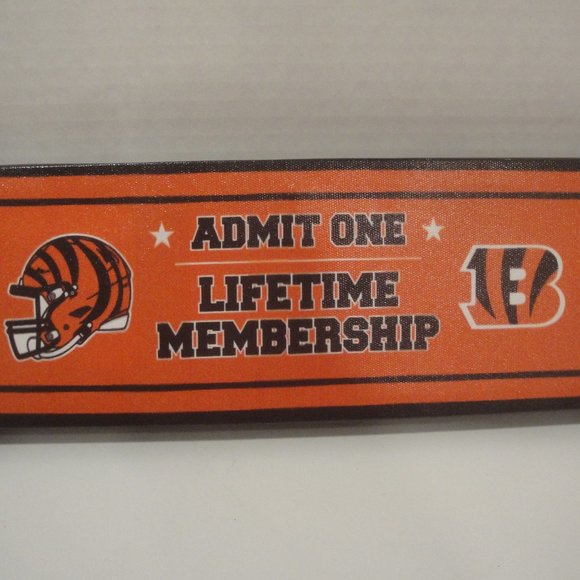 NFL Cincinnati Bengals oversized 'Ticket' for display Who Dey! - Picture 1 of 8